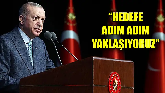 Cumhurbaşkanı Erdoğan: Hedefe adım adım yaklaşıyoruz