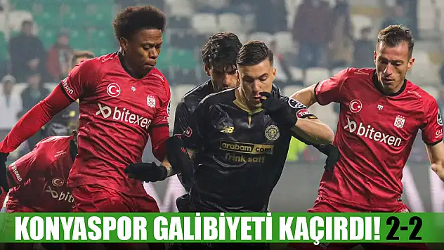 Konyaspor galibiyeti kaçırdı! 2-2