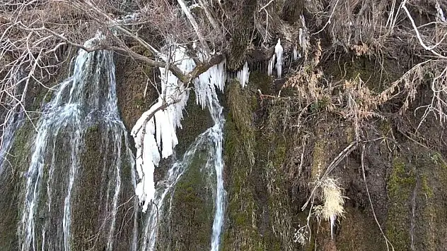 Arpet Şelalesi dondu