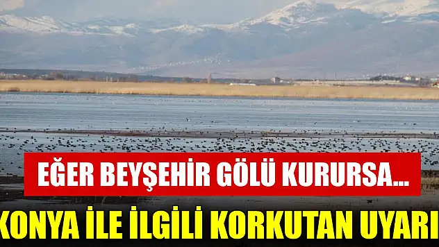 Konya ile ilgili korkutan uyarı! Eğer Beyşehir Gölü kurursa...