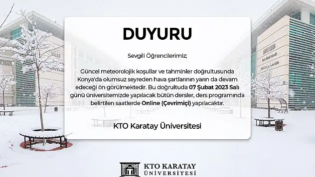 KTO Karatay Üniversitesinde yeni karar