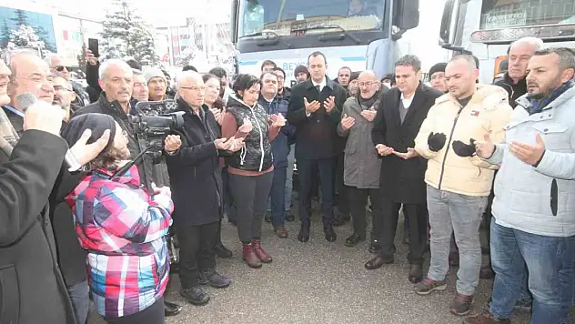 Konya Beyşehir'den Hatay'a 6 tır dolusu yardım malzemesi