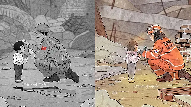 Güney Koreli çizerden depremle ilgili anlamlı paylaşım