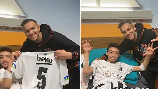 Josef de Souza, enkazdan kurtarılan Arda'ya formasını götürdü