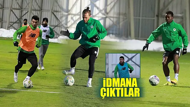 Konyaspor'un yeni transferleri antrenmanda