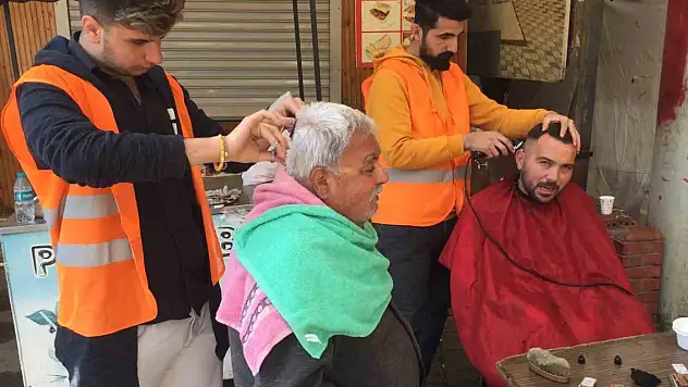 Depremzedelere ücretsiz tıraş