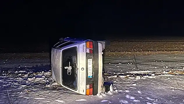Konya'da trafik kazasında araç sürücü yaralandı
