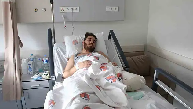 Kardeşini kurtarmak için ayağını kaybetti