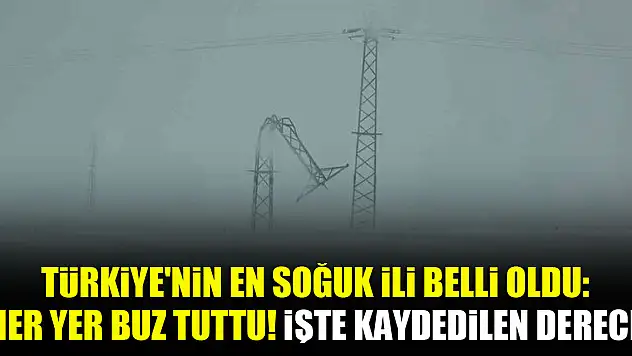 Türkiye'nin en soğuk ili belli oldu: Her yer buz tuttu! İşte kaydedilen derece
