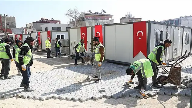 Elbistan'daki 'konteyner çarşı'nın kurulumu yüzde 90 tamamlandı