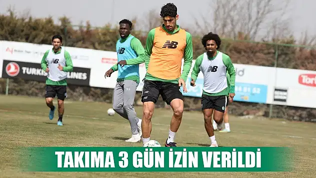 Konyaspor'da 3 gün izin verildi