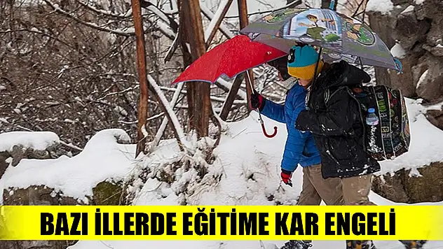 Bazı illerde eğitime kar engeli