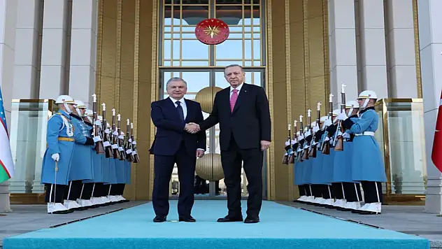 Cumhurbaşkanı Erdoğan, Özbekistan Cumhurbaşkanı Mirziyoyev ile bir araya geldi