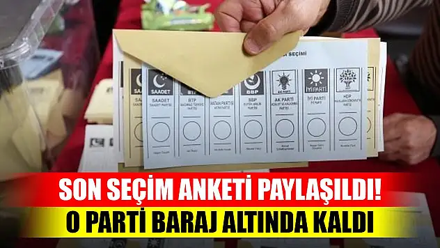 Son seçim anketi paylaşıldı! O parti baraj altında kaldı