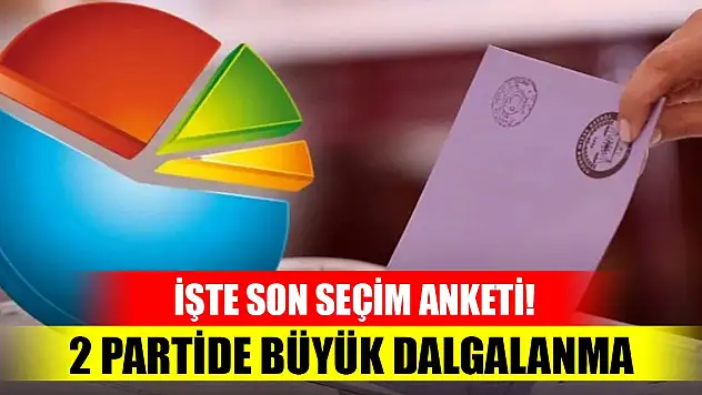 İşte son seçim anketi! 2 partide büyük dalgalanma