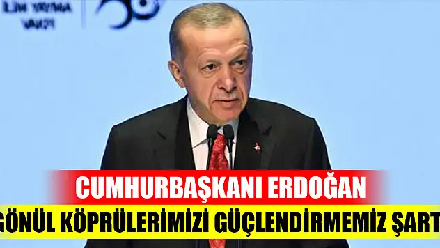 Cumhurbaşkanı Erdoğan: Gönül köprülerimizi güçlendirmemiz şart