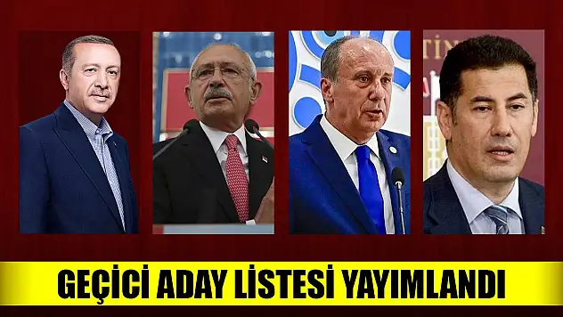 Cumhurbaşkanlığı seçimi geçici aday listesi Resmi Gazete'de yayımlandı