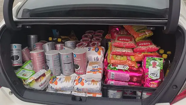 İhtiyaç sahibi 16 aileye yardım kolisi dağıttılar