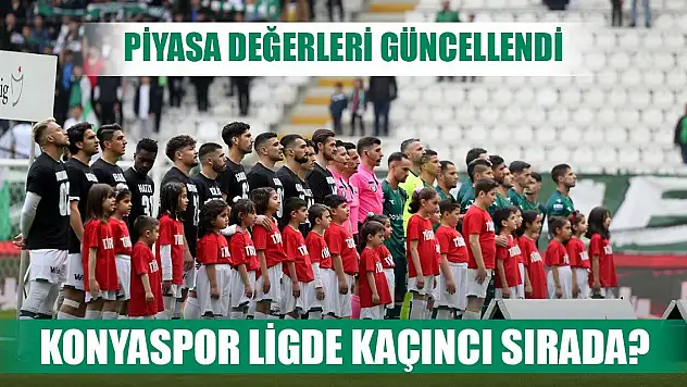 Piyasa değerlerine göre Konyaspor'un sıralaması