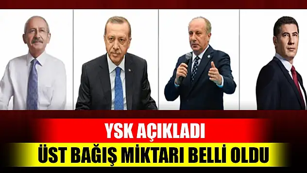 YSK açıkladı, üst bağış miktarı belli oldu