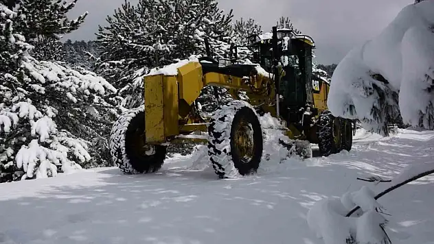 İki gündür etkili olan yoğun kar nedeniyle 15 köye ulaşım sağlanamıyor