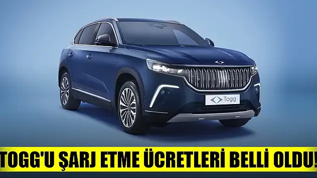 Togg'u şarj etme ücretleri belli oldu!