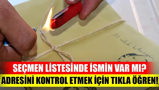 Seçmen listesinde ismin var mı, adresini kontrol etmek için tıkla öğren!
