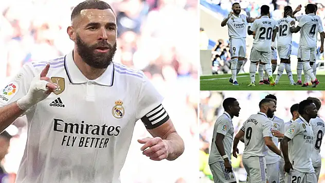 Benzema'dan 7 dakikada hat trick