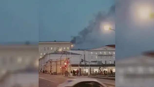 Rusya Savunma Bakanlığında yangın çıktı