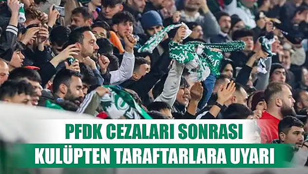 Konyaspor'dan taraftarlara mesaj
