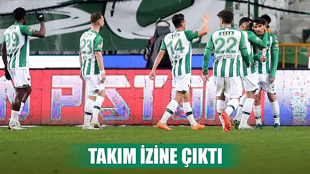 Konyasporlu futbolcular 3 gün izinli