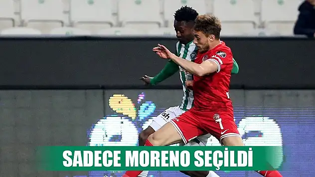 Konyaspor'da yenilerden sadece Moreno maça başladı