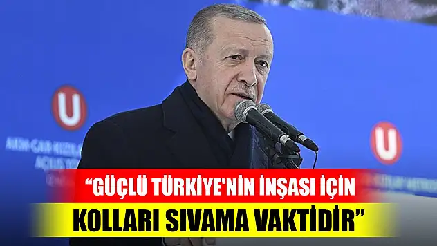Cumhurbaşkanı Erdoğan: Güçlü Türkiye'nin inşası için kolları sıvama vaktidir