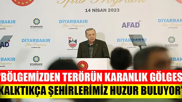 Cumhurbaşkanı Erdoğan: Bölgemizden terörün karanlık gölgesi kalktıkça şehirlerimiz huzur buluyor