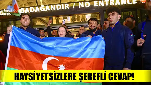 Ermenistan'daki bayrak yakma provokasyonunun ardından Azerbaycanlı halterciler Bakü'ye döndü