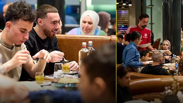 Milli futbolcu Orkun Kökçü ve takım arkadaşları, iftar organizasyonu düzenledi