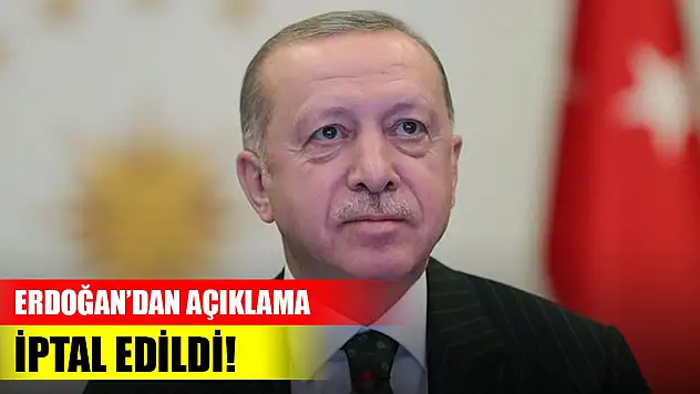 Son Dakika! Cumhurbaşkanı Erdoğan'ın tüm programları iptal edildi