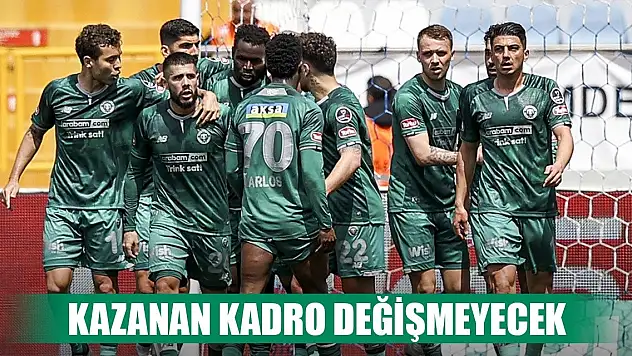 Konyaspor'da kadronun değişmesi beklenmiyor
