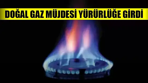'Ücretsiz gaz' yürürlüğe girdi! Kararname ile Resmi Gazete'de!