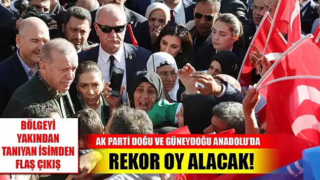 Bölgeyi yakından tanıyan isimden flaş çıkış! AK Parti Doğu ve Güneydoğu Anadolu'da rekor oy alacak!