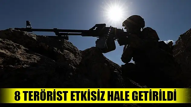 Son Dakika! Suriye'nin kuzeyinde 8 terörist etkisiz hale getirildi