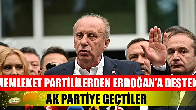 Memleket Partililerden Erdoğan'a destek! AK ? Partiye geçtiler