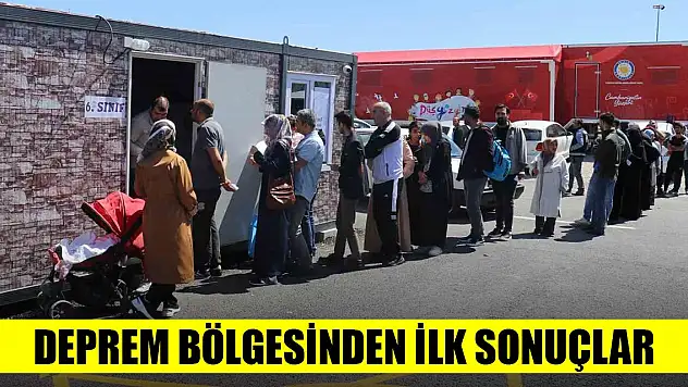 Deprem bölgesinden seçim sonuçları