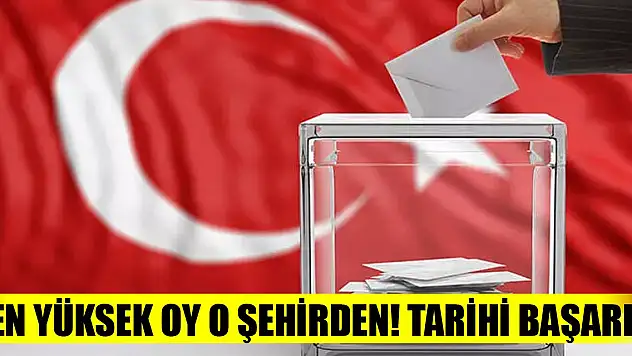 En yüksek oy o şehirden! Tarihi başarı
