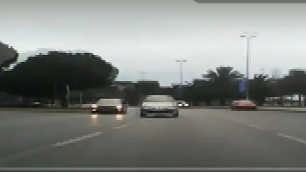 Trafik magandası kamerada