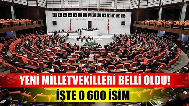Yeni milletvekilleri belli oldu! İşte 600 isim