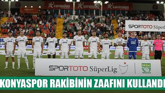Konyaspor rakibinin savunma açığını kullandı