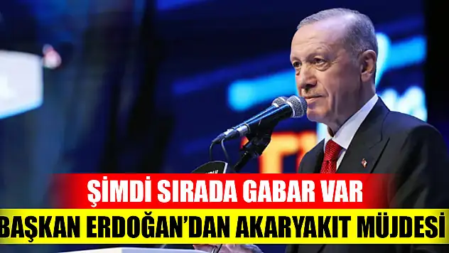 Başkan Erdoğan'dan akaryakıt müjdesi: Şimdi sırada Gabar var