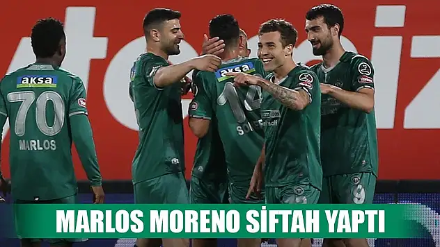 Konyaspor'da Moreno ilk kez skoru destekledi
