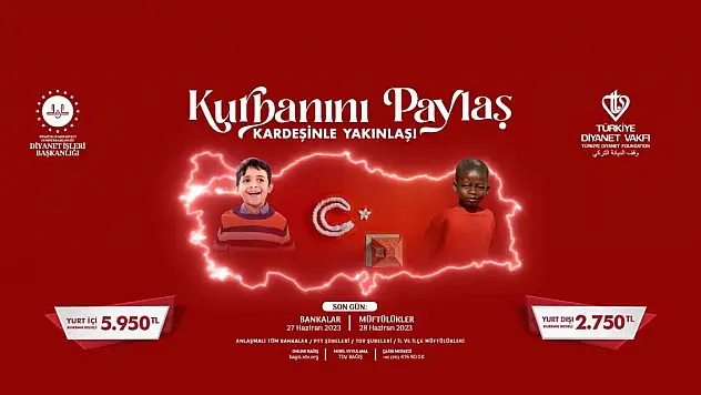 2023 yılı vekaletle kurban kesim bedelleri açıklandı